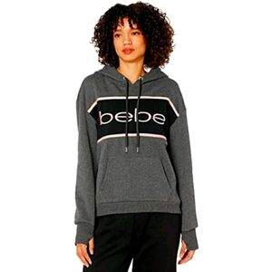 Bebe Sport color pop hoodie grey pink